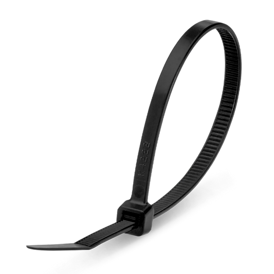 FyberOptix 100Pcs/Pack 8in.L x 0.18in.W Self-Locking Flame Retardant Cable Ties