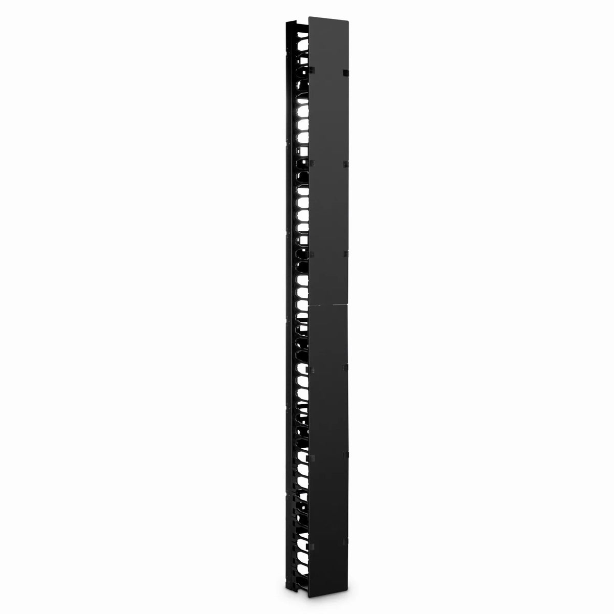 FyberOptix Vertical Single Sided Steel Cable Manager, 45RU, Bend Radius Finger, 5.5 in. Wide