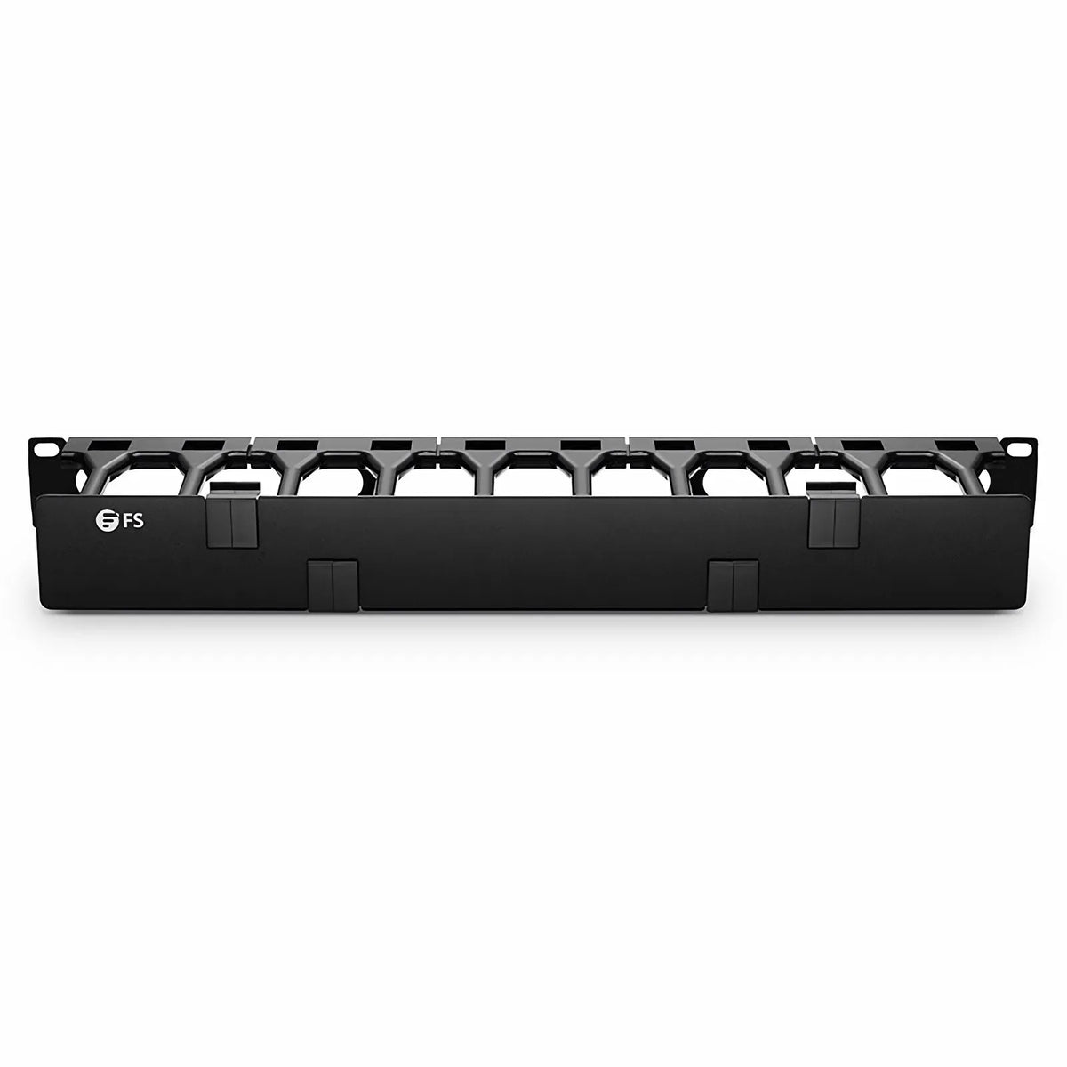 FyberOptix Horizontal Single Sided Steel Manager, 1RU, Finger Duct with Cover, 4.44 in. Depth