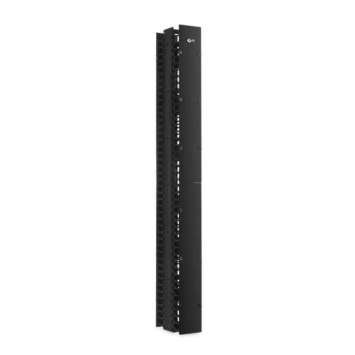 FyberOptix Vertical Dual Sided Steel Cable Manager, 45RU, Bend Radius Finger, 5.5 in. Wide