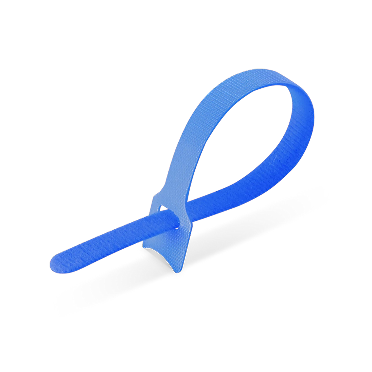 FyberOptix 100Pcs/Pack 8in.L x 0.5in.W T-type Reusable Cable Ties, Blue