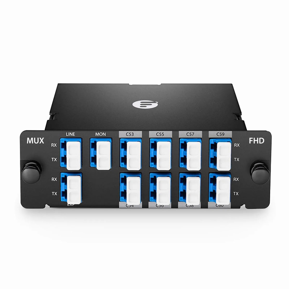 FyberOptix 8 Channels DWDM Mux Demux, 100GHz C53-C60, with Monitor and Expansion Port, 2.4dB Typical IL, LC/UPC, Dual Fiber, High Density, FHDÃ¢â€žÂ¢ Plug-in Module