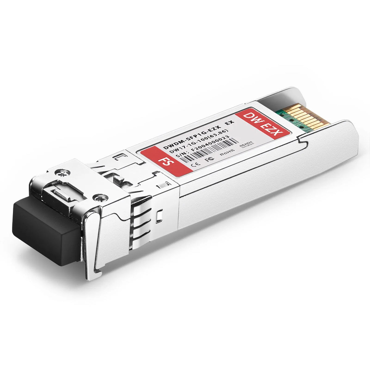FyberOptix Extreme Networks C17 DWDM-SFP1G-63.86-100 Compatible SFP 1000BASE-DWDM 1563.86nm 100GHz 100km DOM Duplex LC/UPC SMF Optical Transceiver Module for Transmission