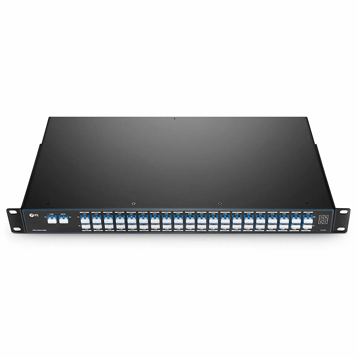 FyberOptix 40 Channels DWDM Mux Demux, 100GHz C21-C60, with Monitor Port, 3.0dB Typical IL, LC/UPC, Dual Fiber, FMU 1U Rack Mount