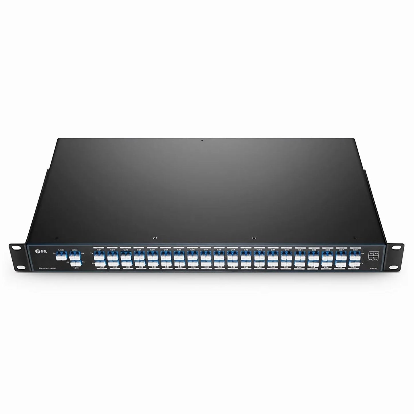 FyberOptix 40 Channels DWDM Mux Demux, 100GHz C21-C60, with Monitor and 1310nm Port, 4.5dB Typical IL, LC/UPC, Dual Fiber, FMU 1U Rack Mount
