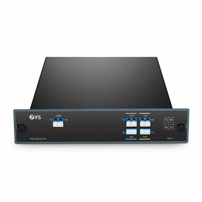 FyberOptix 4 Channels CWDM Mux Demux, 1270-1330nm, 1.0dB Typical IL, LC/UPC, Dual Fiber, FMU Plug-in Module