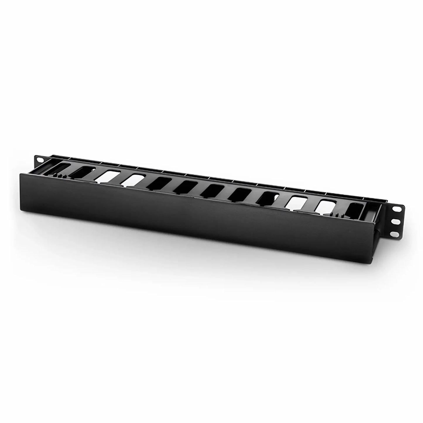 FyberOptix Horizontal Single Sided Manager, 1RU, Finger Duct with Cover, 3.43 in. Depth