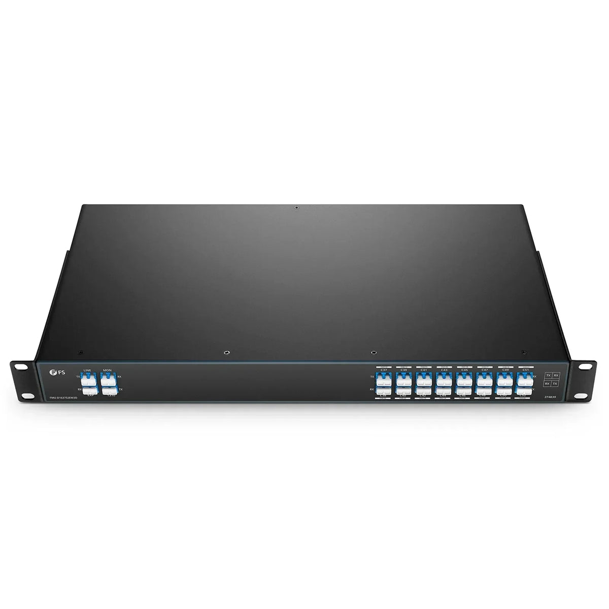 FyberOptix 16 Channels DWDM Mux Demux, 100GHz C37-C52, with Monitor, Expansion and 1310nm Port, 4.6dB IL, LC/UPC, Dual Fiber, FMU 1U Rack Mount
