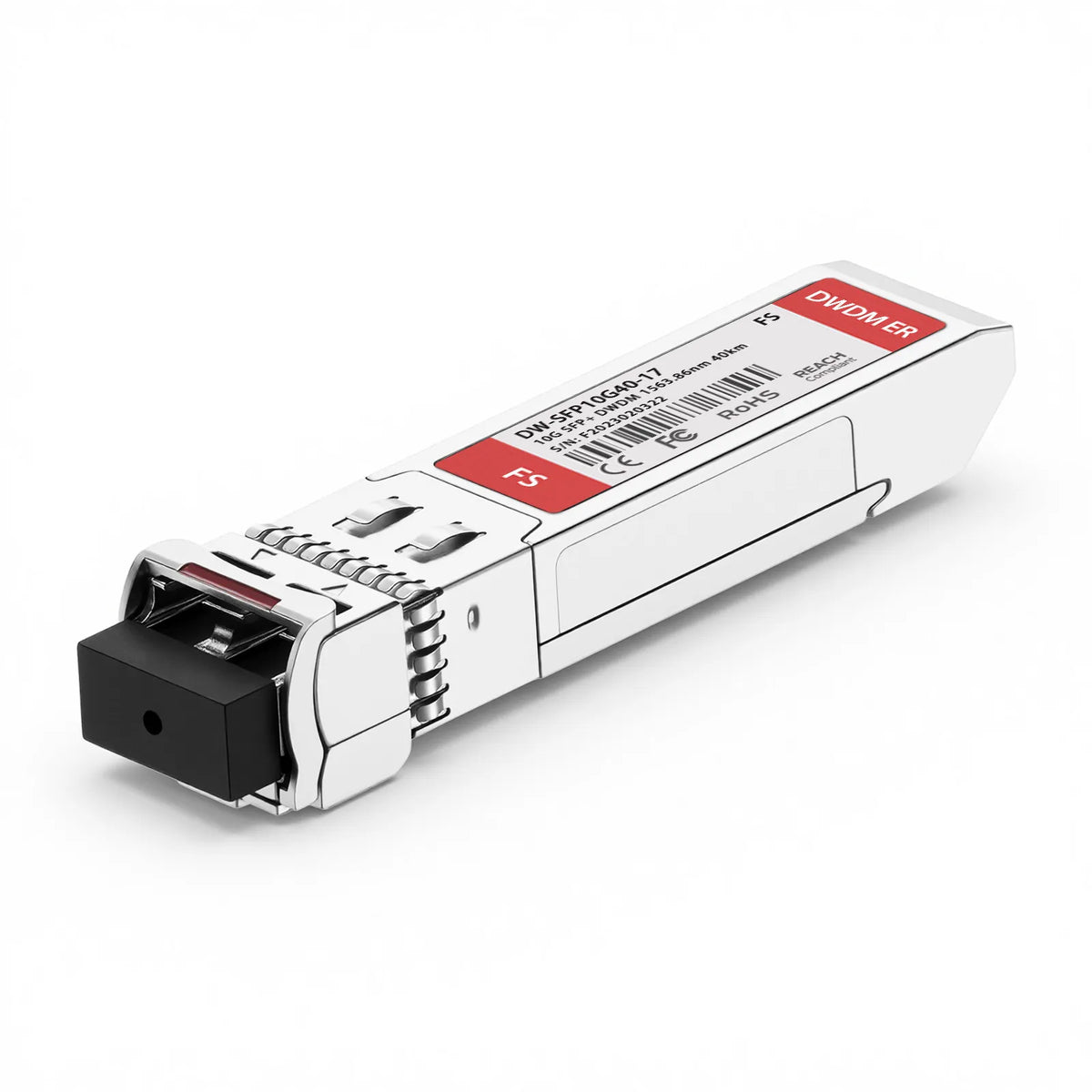 FyberOptix C17 SFP+ 10G DWDM 1563.86nm 100GHz 40km DOM Duplex LC/UPC SMF Optical Transceiver Module for Transmission for FS Switches