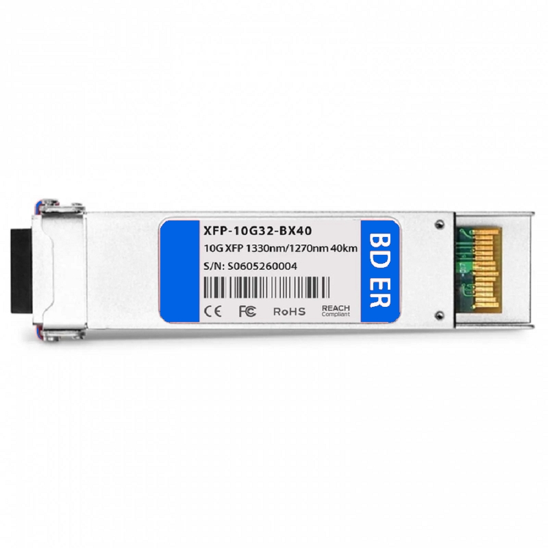 FyberOptix Juniper Networks EX-XFP-10GE-BX32-60 Compatible 10GBASE-BX XFP BiDi 1330nm-TX/1270nm-RX 60km DOM Simplex LC SMF Optical Transceiver Module