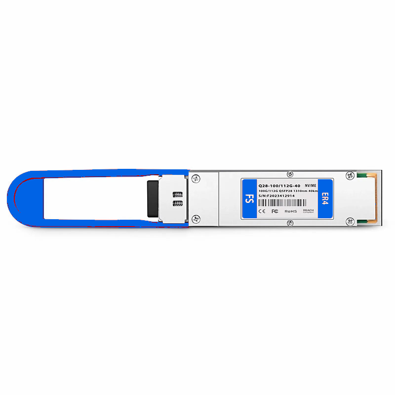 FyberOptix NVIDIA/Mellanox QSFP28-ER4-100/112G Compatible 100GBASE-ER4 and 112G OTU4 QSFP28 Dual Rate 4 x 25G NRZ 1310nm 40km DOM Duplex LC/UPC SMF Ethernet Optical Transceiver Module