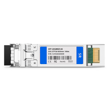 FyberOptix Cisco Compatible 10/25GBASE-SR SFP28 Dual-rate 850nm 100m DOM Duplex LC/UPC MMF Optical Transceiver Module
