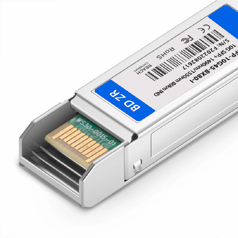 FyberOptix Cisco SFP-10G-BX80U-I Compatible 10GBASE BiDi SFP+ 1490nm-TX/1550nm-RX 80km DOM Simplex LC/UPC SMF Optical Transceiver Module (Industrial)