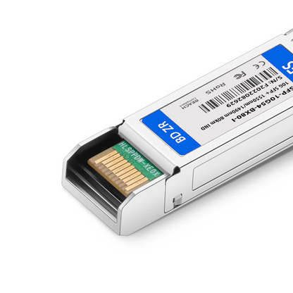 FyberOptix Cisco SFP-10G-BX80D-I Compatible 10GBASE BiDi SFP+ 1550nm-TX/1490nm-RX 80km DOM Simplex LC/UPC SMF Optical Transceiver Module (Industrial)