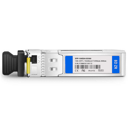FyberOptix Cisco Compatible 10GBASE-BX80-D BiDi SFP+ 1550nm-TX/1490nm-RX 80km DOM Simplex LC/UPC SMF Optical Transceiver Module