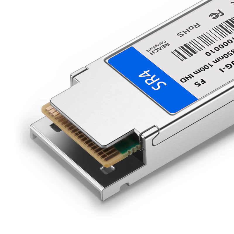 FyberOptix 100GBASE-SR4 QSFP28 4 x 25G NRZ 850nm 100m DOM MPO-12/UPC MMF Optical Transceiver Module forFOSwitches (Industrial), Breakout to 4 x 25G-SR