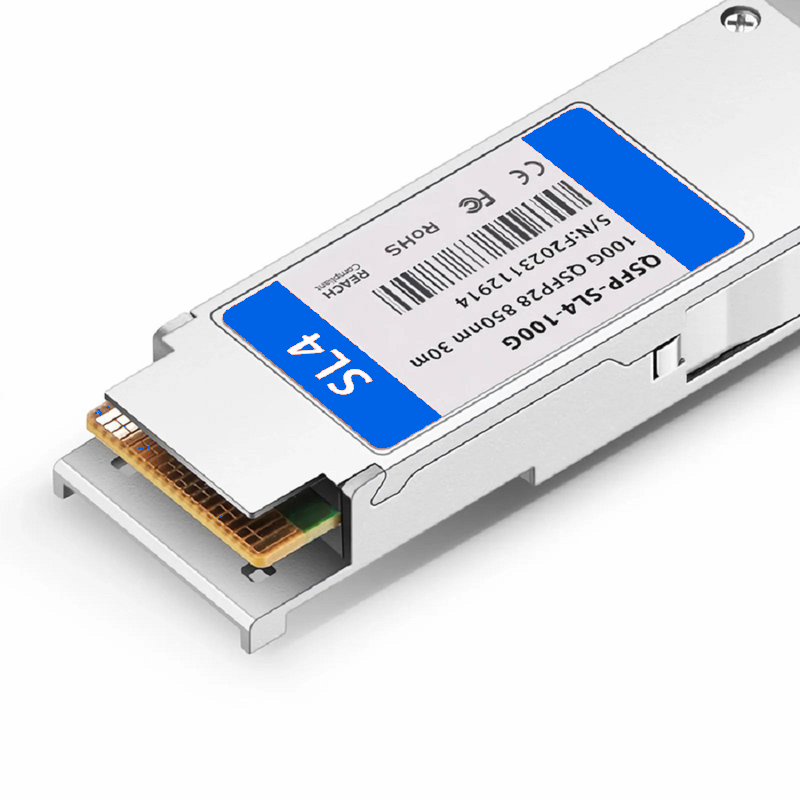 FyberOptix Extreme Compatible 100GBASE-SL4 QSFP28 4 x 25G NRZ 850nm 30m DOM MPO-12/UPC MMF Optical Transceiver Module, Breakout to 4 x 25G-SR