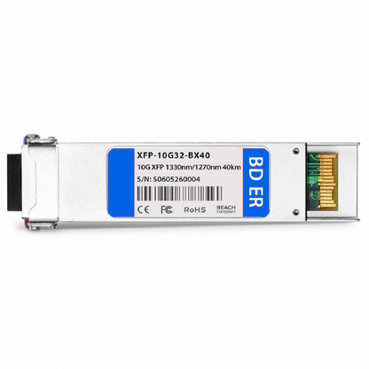 FyberOptix Cisco Compatible 10GBASE-ER/EW and OC-192/STM-64 IR-2 XFP 1550nm 40km DOM Duplex LC SMF Optical Transceiver Module