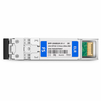 FyberOptix Intel Compatible 25GBASE-LR SFP28 1310nm 20km DOM Duplex LC/UPC SMF Optical Transceiver Module (Industrial)