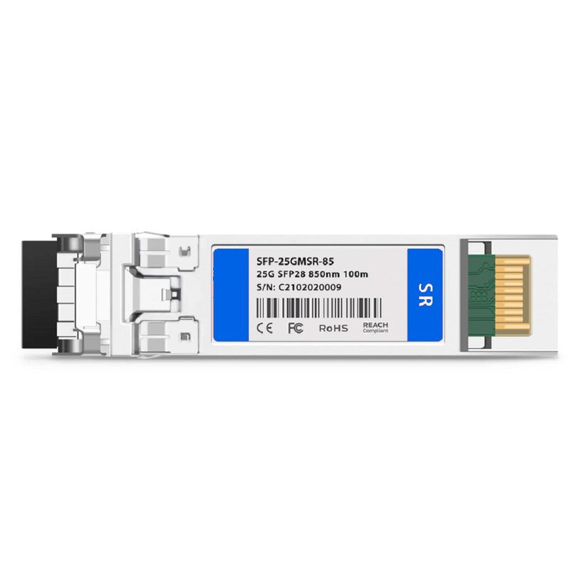 FyberOptix Brocade Compatible 10/25GBASE-SR SFP28 Dual-rate 850nm 100m DOM Duplex LC/UPC MMF Optical Transceiver Module