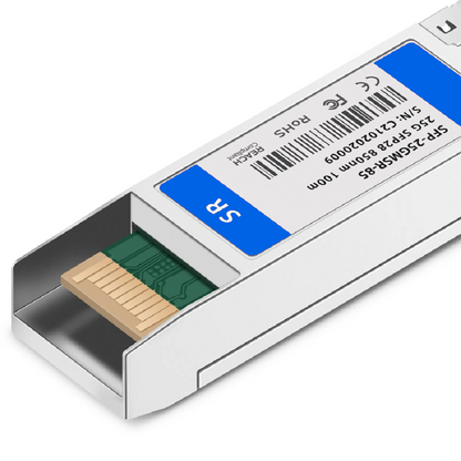 FyberOptix Brocade Compatible 10/25GBASE-SR SFP28 Dual-rate 850nm 100m DOM Duplex LC/UPC MMF Optical Transceiver Module
