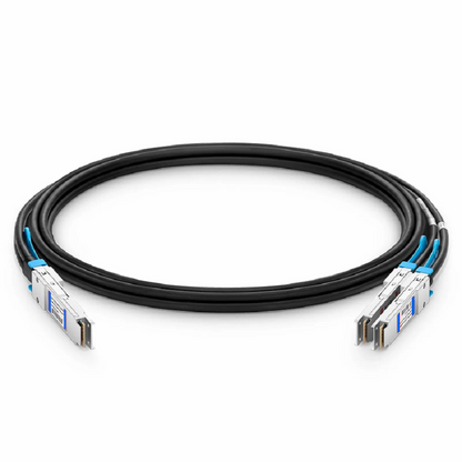 FyberOptix 2m (7ft) 100G QSFP28 4 x 25G NRZ to 2 x 50G QSFP28 2 x 25G NRZ Active Direct Attach Copper Breakout Cable forFOSwitches