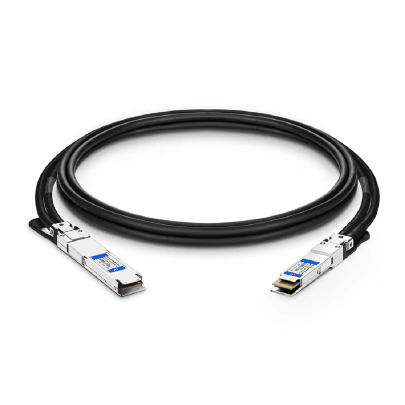 FyberOptix 3m (10ft) Cisco Compatible 400G OSFP 8 x 50G PAM4 Flat Top to 400G QSFP-DD 8 x 50G PAM4 Passive Direct Attach Copper Twinax Cable