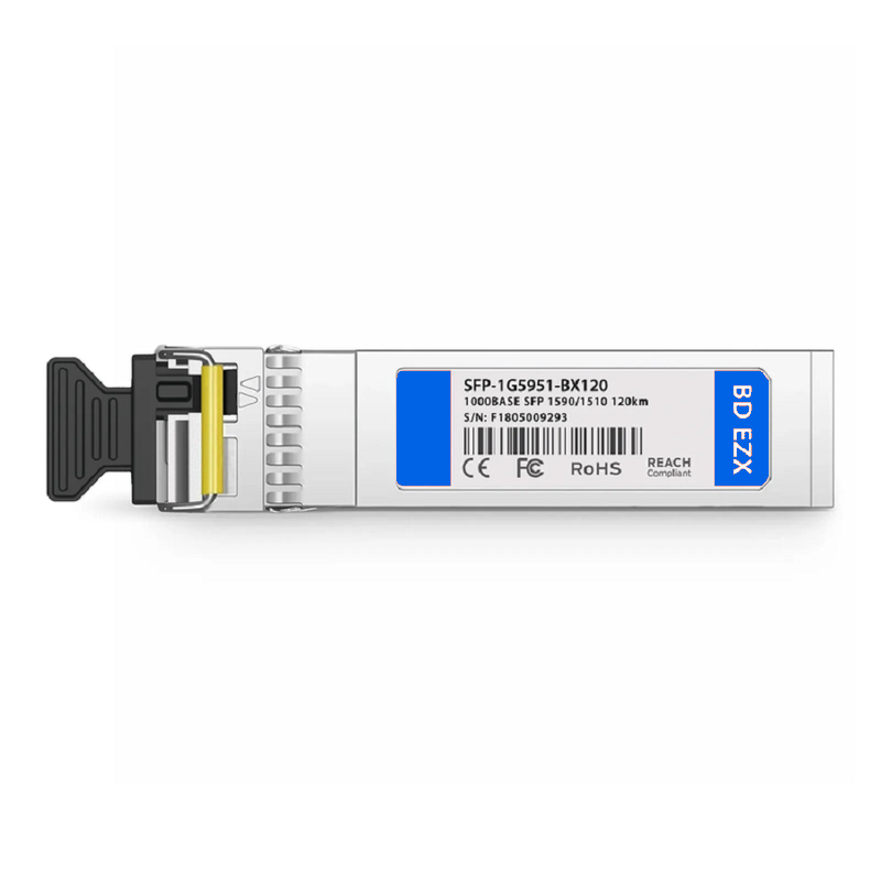 FyberOptix Cisco GLC-BX80-U Compatible 1000BASE-BX-U SFP BiDi 1490nm-TX/1570nm-RX 80km DOM Simplex LC/UPC SMF Optical Transceiver Module