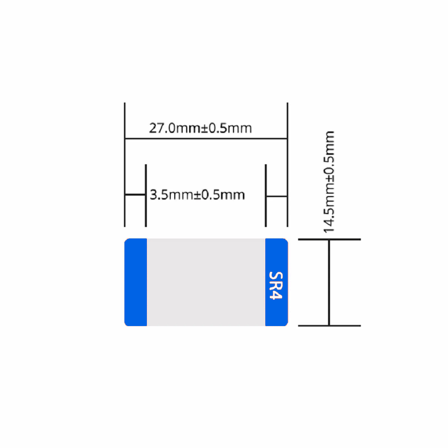 FyberOptix Design Label for 100G QSFP28 SR4/LR4/PIR4/IR4/EIR4 Transceiver, 1 Roll