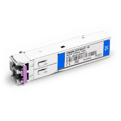 FyberOptix 3Gb/s MSA CWDM SFP 40km DOM Duplex LC SMF Single Receiver Video Pathological Patterns Optical Transceiver Module for SD/HD/3G-SDI