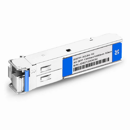 FyberOptix 3Gb/s MSA BiDi SFP 1550nm-TX/1310nm-RX 10km DOM Simplex LC SMF Video Pathological Patterns Optical Transceiver Module for SD/HD/3G-SDI