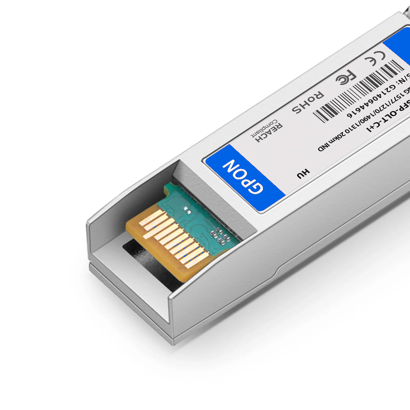 FyberOptix HW Compatible XG-PON&GPON Combo OLT SFP+ 1577nm-TX/1270nm-RX and 1490nm-TX/1310nm-RX Class C+ 20km DOM Simplex SC/UPC SMF Optical Transceiver Module (Industrial)