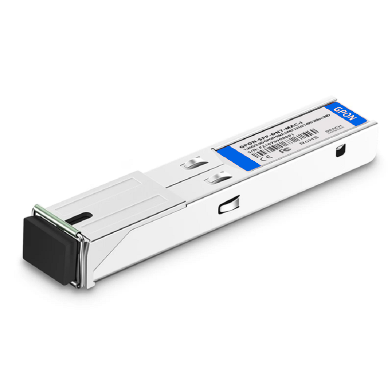 FyberOptix GPON ONU Stick with MAC SFP 1310nm-TX/1490nm-RX 1.244G-TX/2.488G-RX Class B+ 20km DOM Simplex SC/APC SMF Optical Transceiver Module (Industrial)