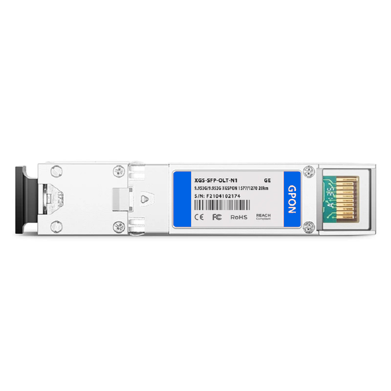FyberOptix Generic Compatible XGSPON OLT SFP+ 1577nm-TX/1270nm-RX 9.953G-TX/9.953G-RX Class N1 20km DOM Simplex SC/UPC SMF Optical Transceiver Module