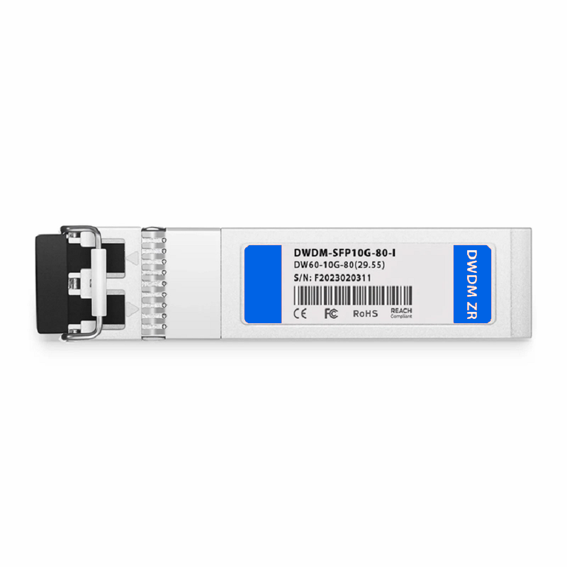 FyberOptix Cisco C44 DWDM-SFP10G-42.14-I Compatible SFP+ 10G DWDM 1542.14nm 100GHz 80km DOM Duplex LC/UPC SMF Optical Transceiver Module for Transmission (Industrial)