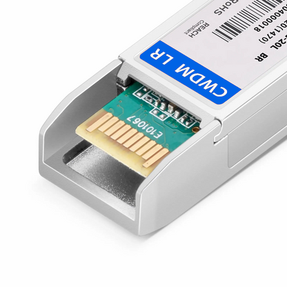FyberOptix Brocade XBR-SFP10G1470-20 Compatible SFP+ 10G CWDM 1470nm 20km DOM Duplex LC/UPC SMF Optical Transceiver Module for Transmission