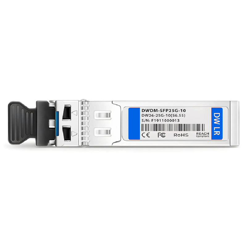 FyberOptix Cisco C44 DWDM-SFP25G-42.14 Compatible SFP28 25G DWDM 1542.14nm 100GHz 10km DOM Duplex LC/UPC SMF Optical Transceiver Module for Transmission