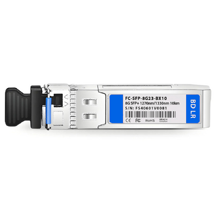 FyberOptix Brocade Compatible SFP+ 8GBASE-BX-U Fibre Channel BiDi 1270nm-TX/1330nm-RX 10km DOM Simplex LC/UPC SMF Optical Transceiver Module