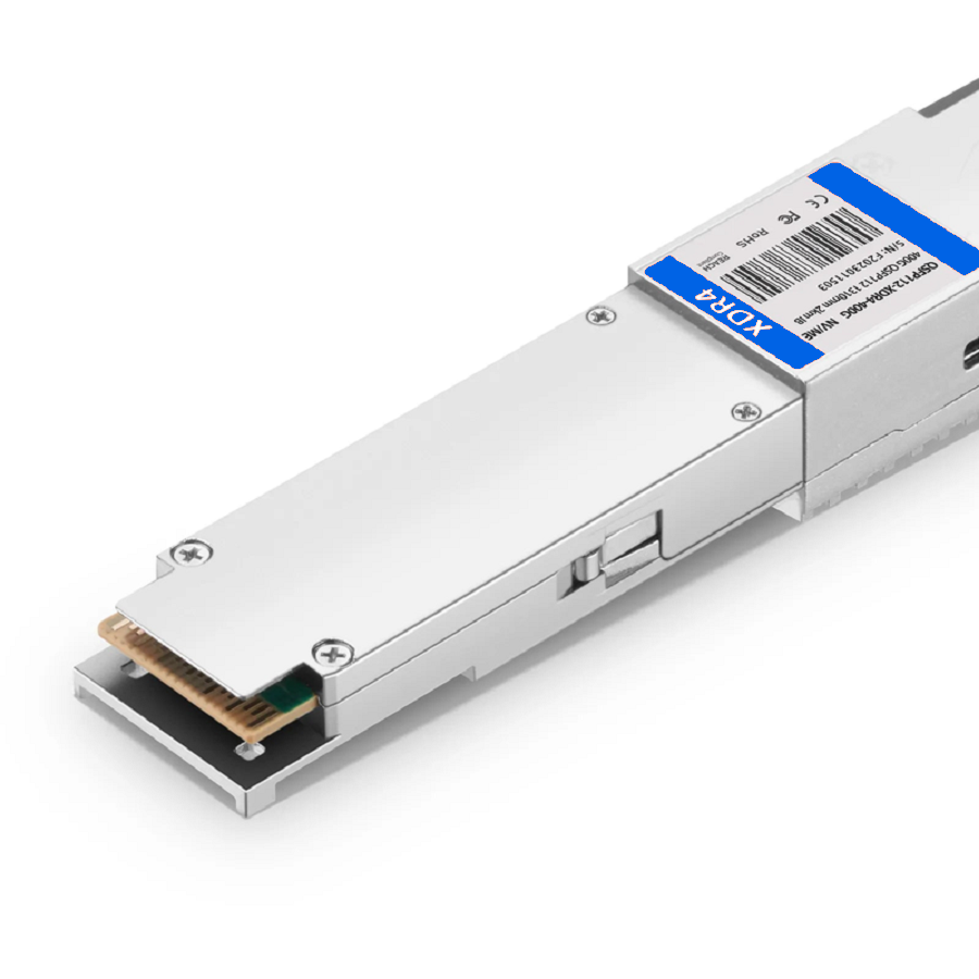 FyberOptix NVIDIA/Mellanox Compatible 400GBASE-XDR4 QSFP112 4 x 100G PAM4 1310nm 2km DOM MPO-12/APC SMF InfiniBand NDR Optical Transceiver Module for ConnectX-7 HCA