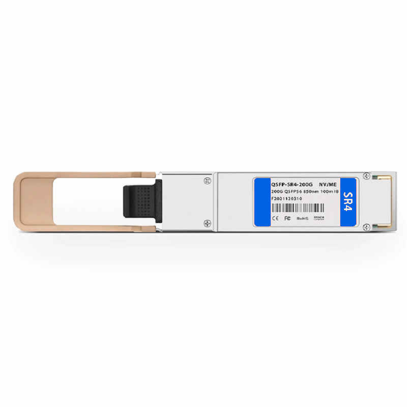 FyberOptix NVIDIA/Mellanox MMA1T00-HS Compatible 200GBASE-SR4 QSFP56 4 x 50G PAM4 850nm 100m DOM MPO-12/UPC MMF InfiniBand HDR Optical Transceiver Module for Quantum Switches and ConnectX-6 HCA