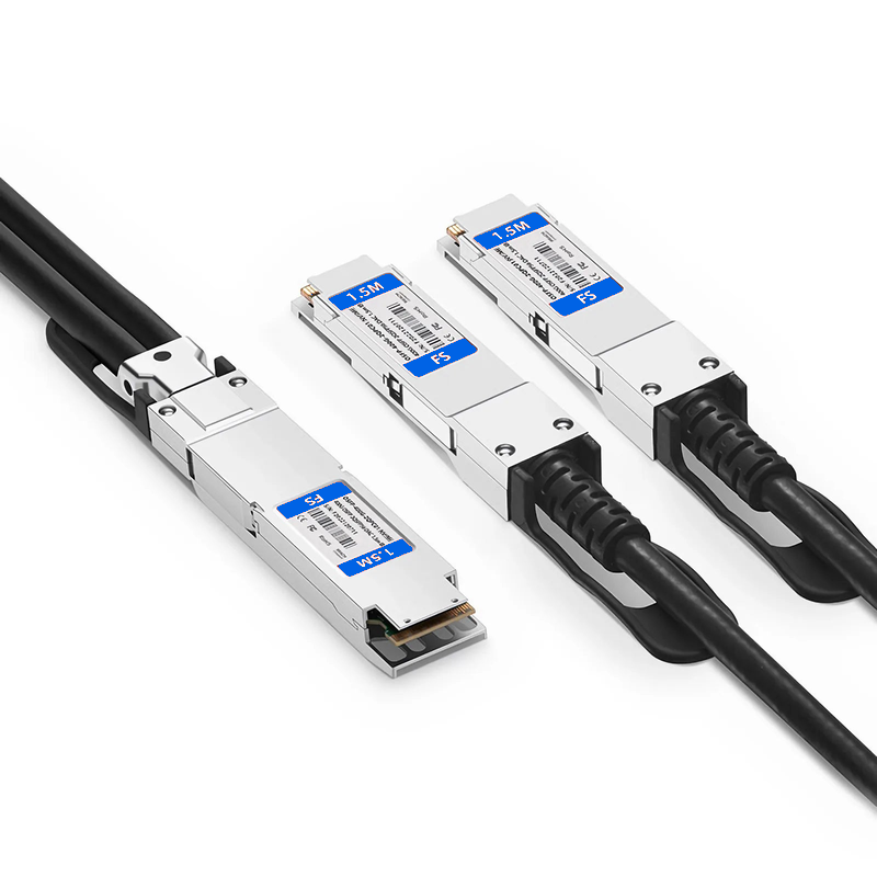FyberOptix 1m (3ft) NVIDIA/Mellanox MCP7Y60-H001 Compatible 400G OSFP 8 x 50G PAM4 Finned Top to 2 x 200G QSFP56 4 x 50G PAM4 InfiniBand HDR Passive Direct Attach Copper Breakout Cable for Quantum-2 Switches and ConnectX-6 HCA