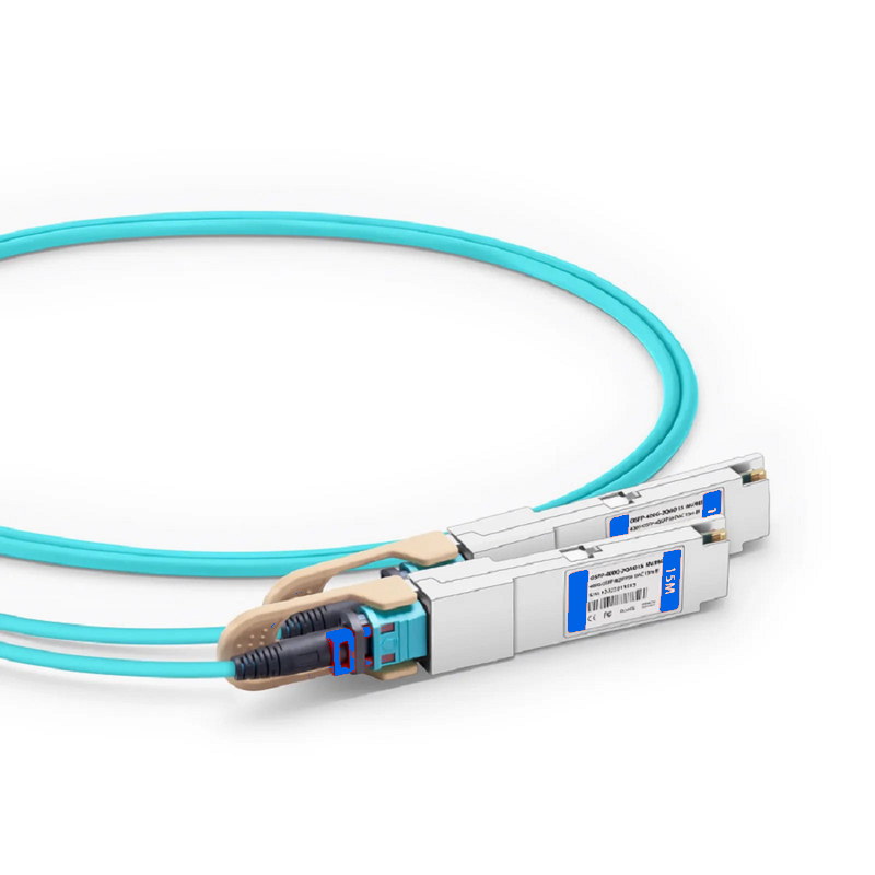 FyberOptix 30m (98ft) NVIDIA/Mellanox MFA7U10-H030 Compatible 400G OSFP 8 x 50G PAM4 Finned Top to 2 x 200G QSFP56 4 x 50G PAM4 InfiniBand HDR Active Optical Breakout Cable for Quantum-2 Switches and ConnectX-6 HCA