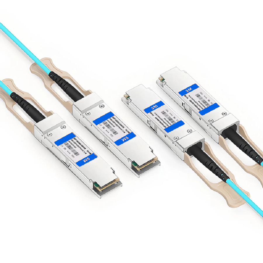 FyberOptix 5m (16ft) NVIDIA/Mellanox MFS1S90-H003E Compatible 2 x 200G QSFP56 4 x 50G PAM4 to 2 x 200G QSFP56 4 x 50G PAM4 InfiniBand HDR Active Optical Breakout Cable for Quantum Switches