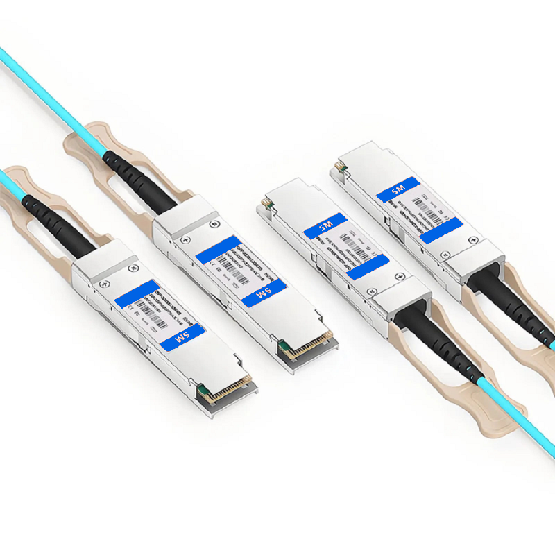 FyberOptix 20m (66ft) NVIDIA/Mellanox MFS1S90-H003E Compatible 2 x 200G QSFP56 4 x 50G PAM4 to 2 x 200G QSFP56 4 x 50G PAM4 InfiniBand HDR Active Optical Breakout Cable for Quantum Switches