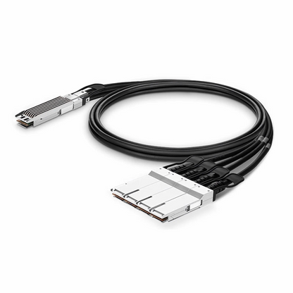 FyberOptix 2.5m (8ft) NVIDIA/Mellanox Compatible 400G OSFP 8 x 50G PAM4 Finned Top to 4 x 100G QSFP56 2 x 50G PAM4 InfiniBand HDR Passive Direct Attach Copper Breakout Cable for Quantum-2 Switches and ConnectX-6 HCA
