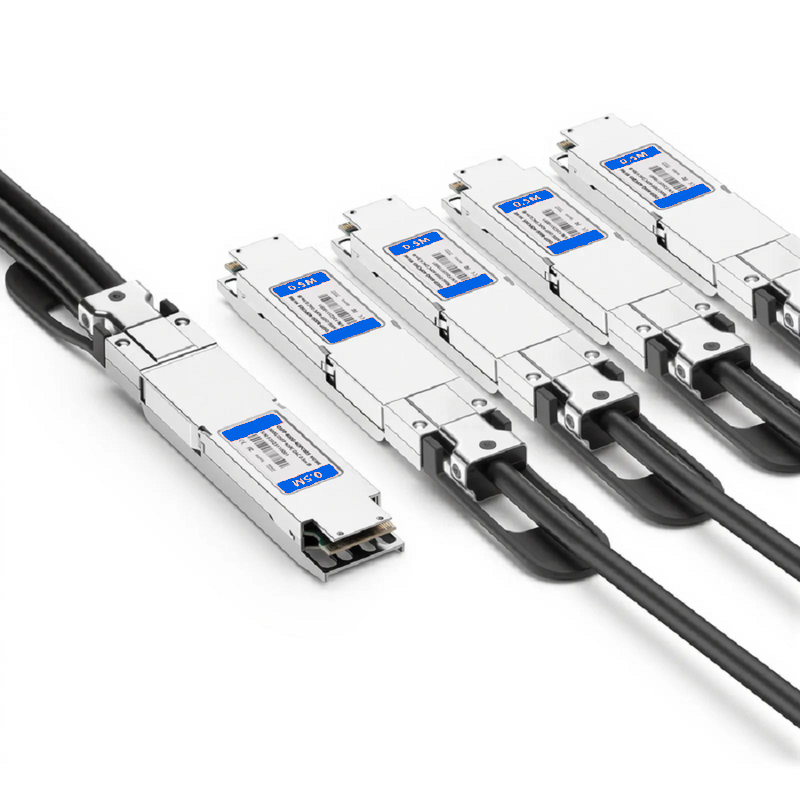 FyberOptix 1m (3ft) NVIDIA/Mellanox MCP7Y70-H001 Compatible 400G OSFP 8 x 50G PAM4 Finned Top to 4 x 100G QSFP56 2 x 50G PAM4 InfiniBand HDR Passive Direct Attach Copper Breakout Cable for Quantum-2 Switches and ConnectX-6 HCA