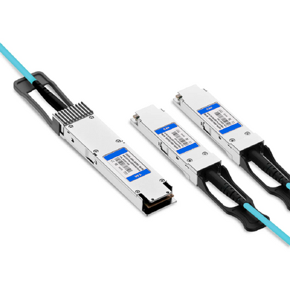 FyberOptix 10m (33ft) NVIDIA/Mellanox MFA7U10-H010-FLT Compatible 400G OSFP 8 x 50G PAM4 Flat Top to 2 x 200G QSFP56 4 x 50G PAM4 InfiniBand HDR Active Optical Breakout Cable for Quantum Switches and ConnectX-7 HCA