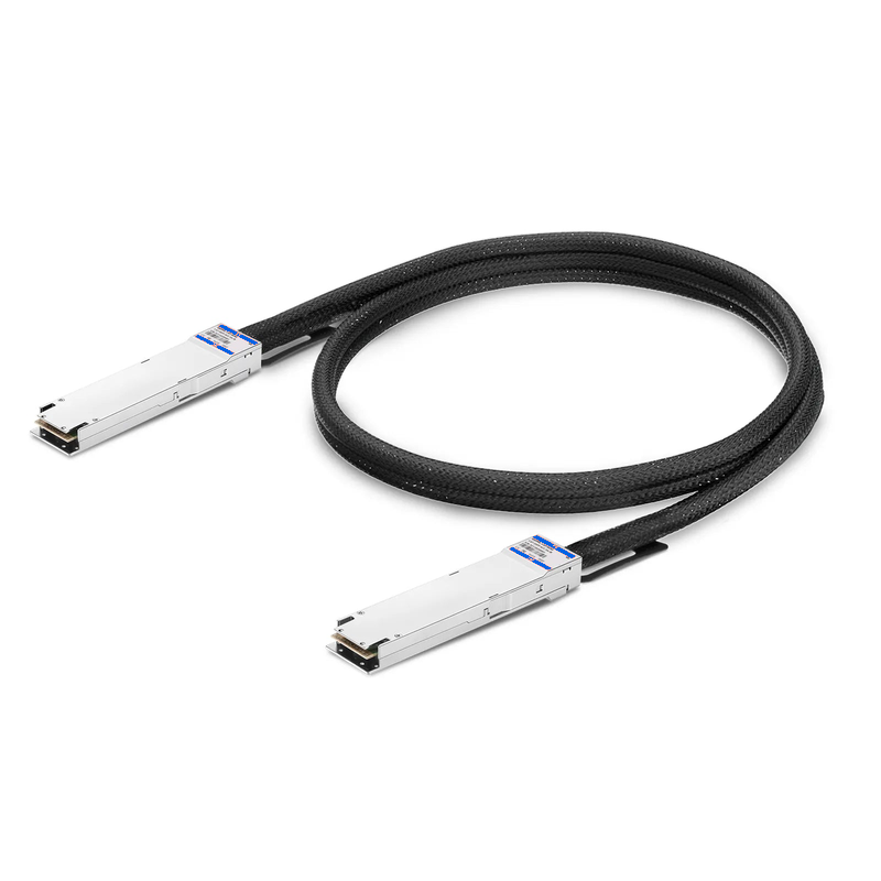 FyberOptix 2m (7ft) NVIDIA/Mellanox MCA4K00-X002 Compatible 1.6T OSFP224 8 x 200G PAM4 Flat Top InfiniBand XDR Active Direct Attach Copper Twinax Cable