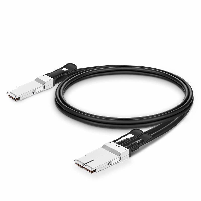 FyberOptix 1m (3ft) NVIDIA/Mellanox MCP7H50-H001R30 Compatible 200G QSFP56 4 x 50G PAM4 to 2 x 100G QSFP56 2 x 50G PAM4 InfiniBand HDR Passive Direct Attach Copper Breakout Cable for Quantum Switches and ConnectX-6 HCA