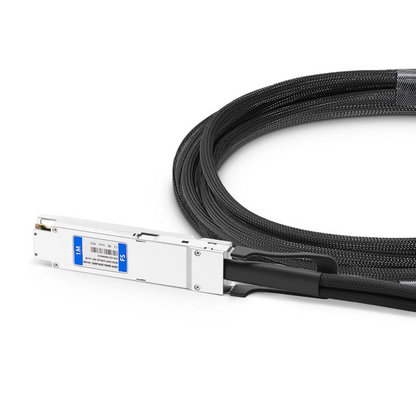 FyberOptix 1m (3ft) NVIDIA/Mellanox Compatible 800G OSFP 8 x 100G PAM4 Finned Top to 2 x 400G OSFP 4 x 100G PAM4 Flat Top InfiniBand NDR Active Electrical Copper Breakout Cable for Quantum-2 Switches and ConnectX-7 HCA